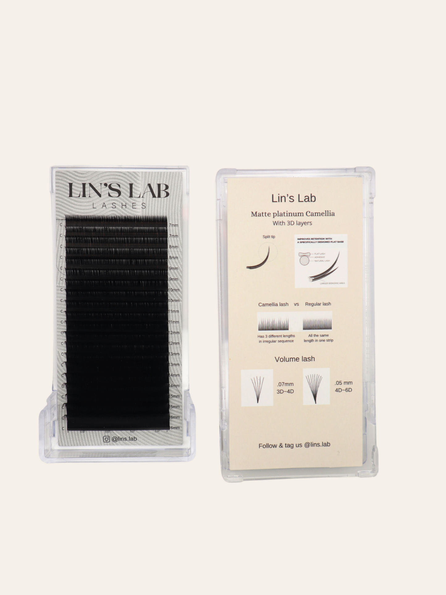 Matte Platinum Camellia Lash trays