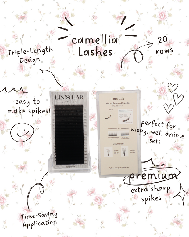 Matte Platinum Camellia Lash trays